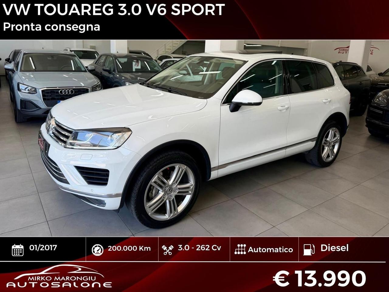 VW Touareg 3.0 TDI 262 CV Sport FINANZIABILE