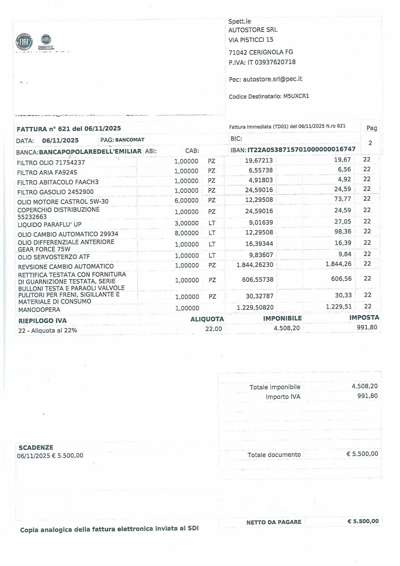 Fiat Freemont 2.0 Mjt 170 CV 4x4 aut. BLACK CODE