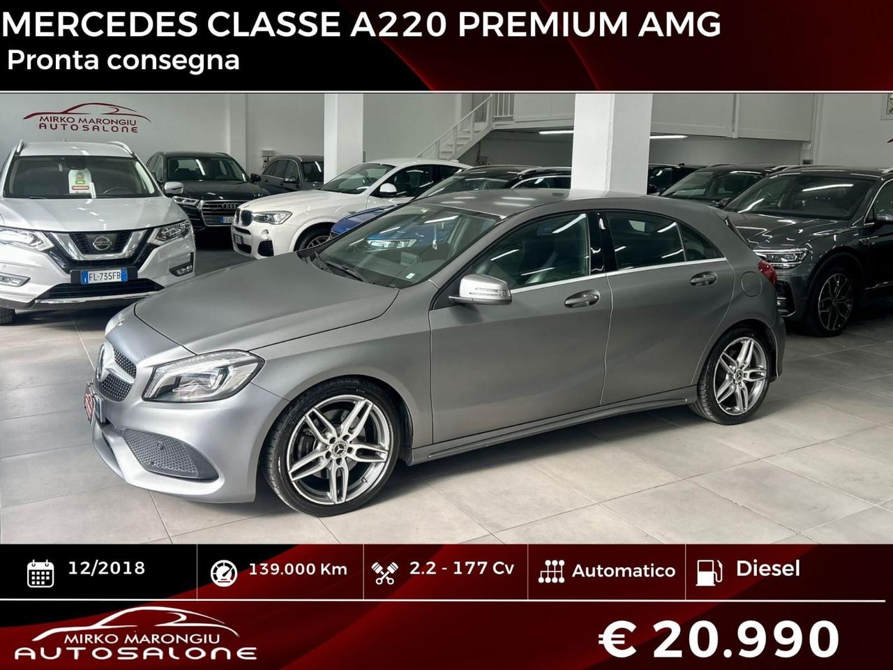 Mercedes CLASSE A 220 AMG Premium FINANZIABILE