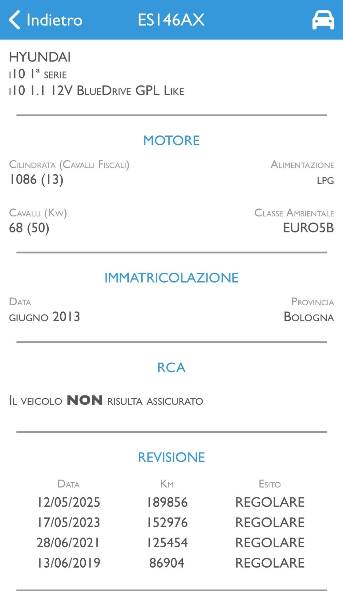 HYUNDAI I10 1.1 GPL FINO AL 2033 NEOPATENTATI
