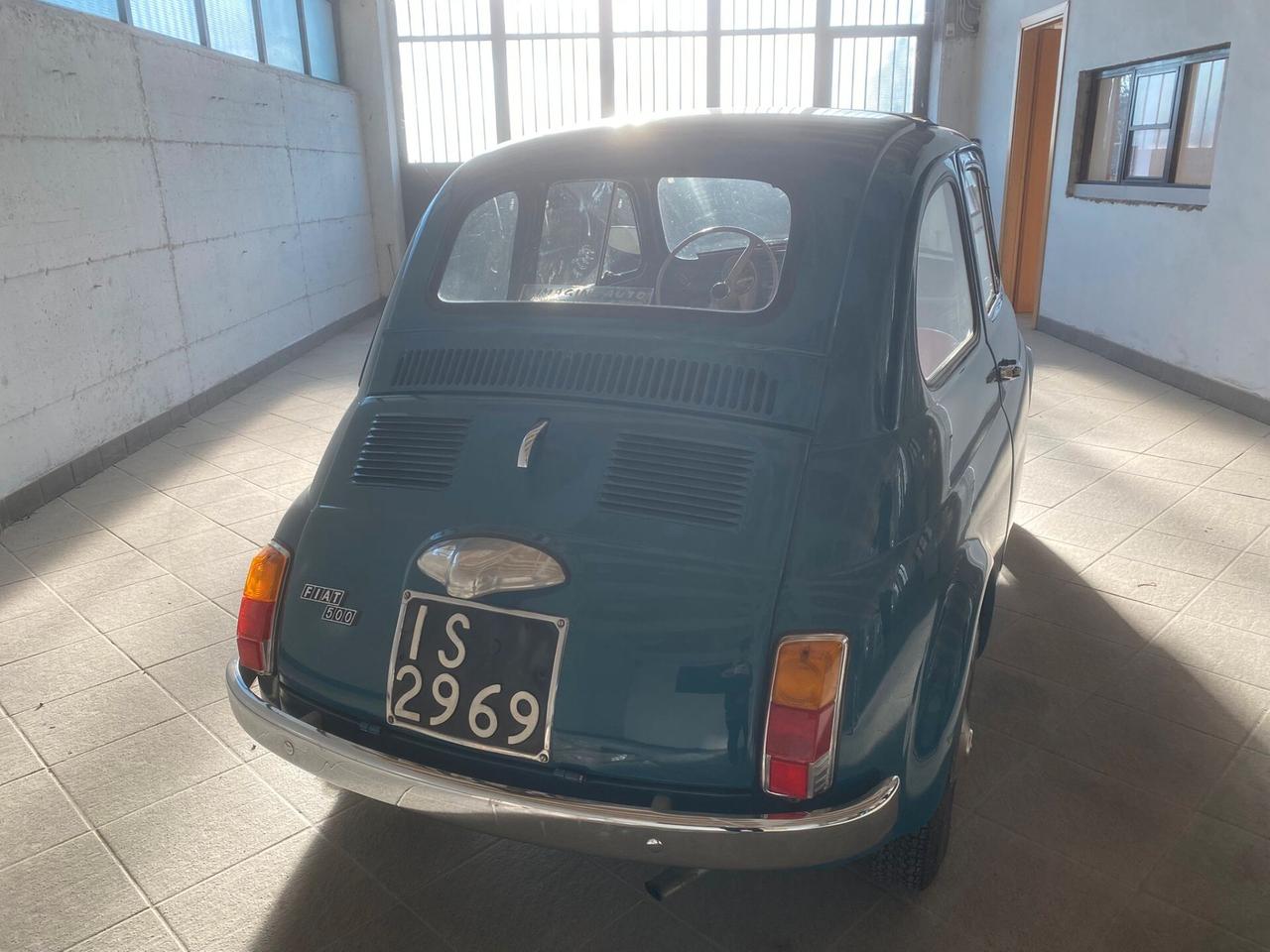 FIAT 500 F (1970) - BLU TURCHESE - CON TARGHE E LIBRETTO ORIGINALI