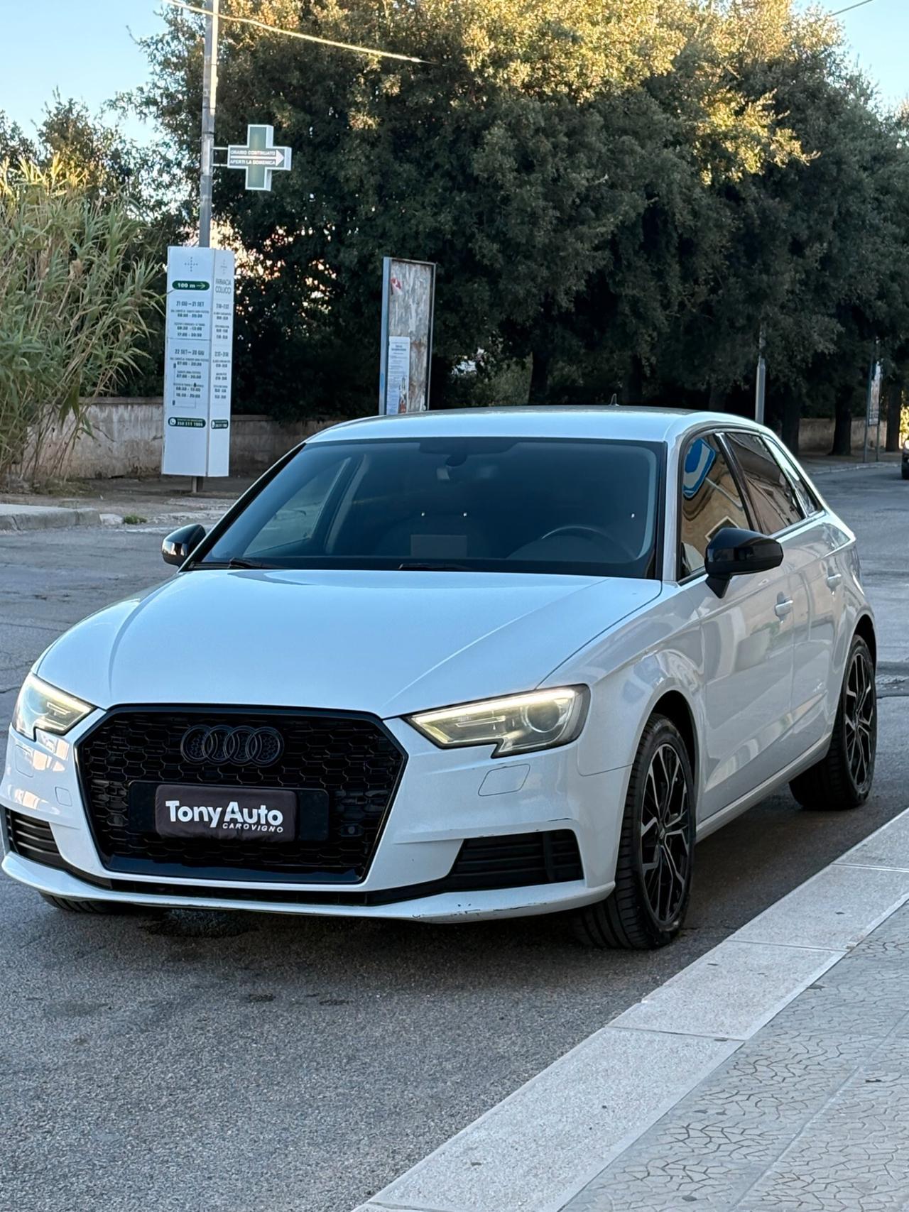 Audi A3 Sportback 30 1.6 tdi Sport 116cv s-tronic NAVI,FULL LED,ANDROID AUTO,SENS.PARCHEGGIO,BLUETOOTH,BLOCK