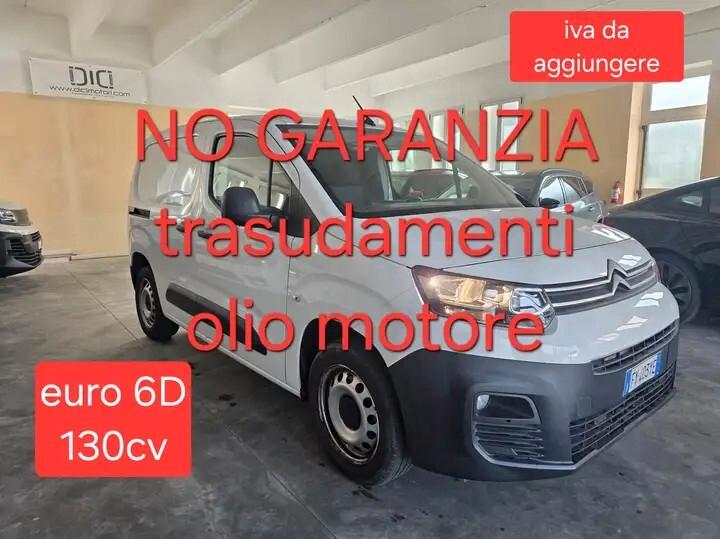 Citroen Berlingo 130cv Furgone 3 posti €6D, da rivedere