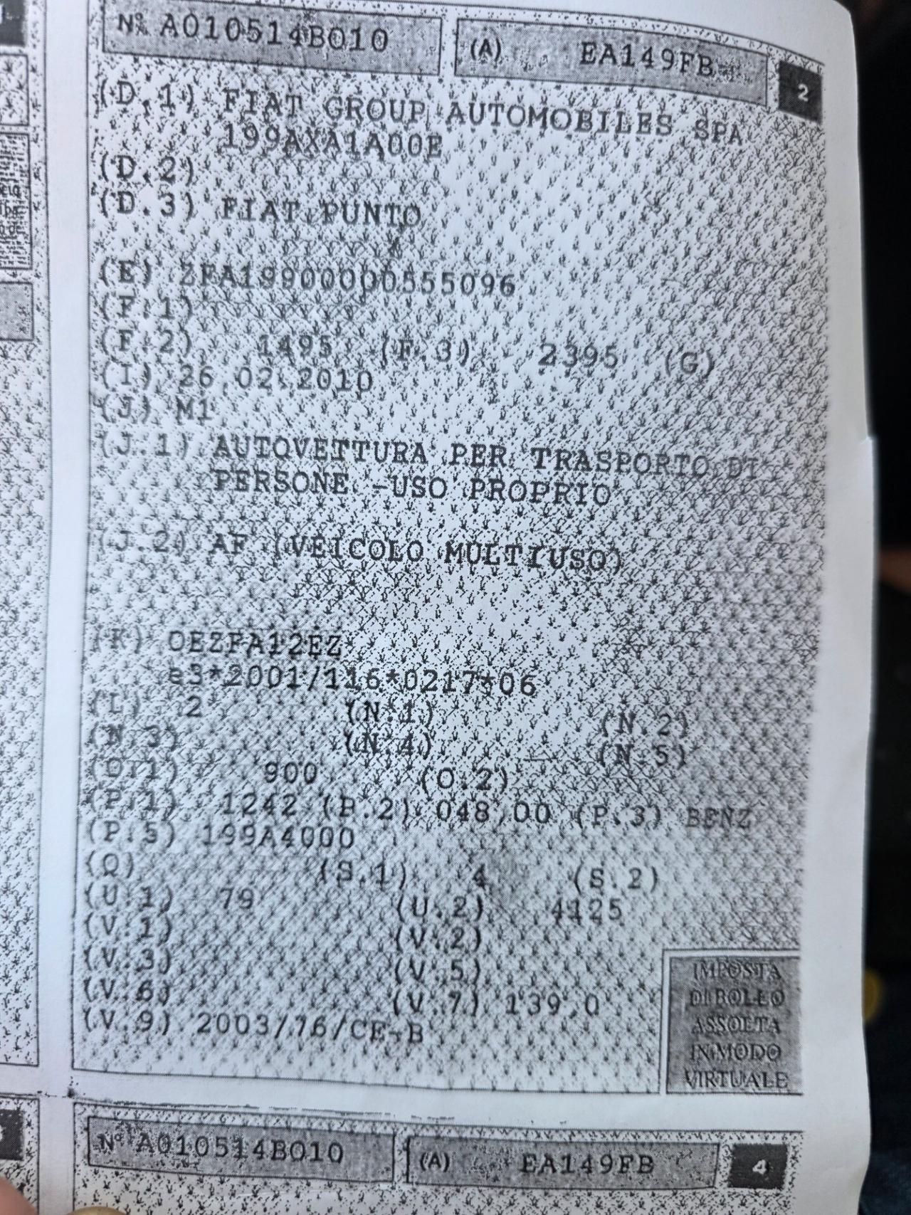 Fiat Punto 1.2B Fire perfetta garantita 12 mesi