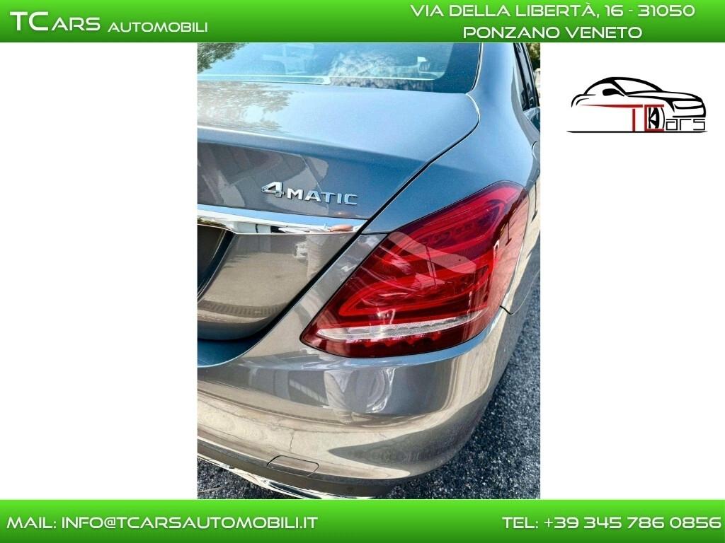 MERCEDES C220 4MATIC AUTO-PELLE-KM CERTIFICATI