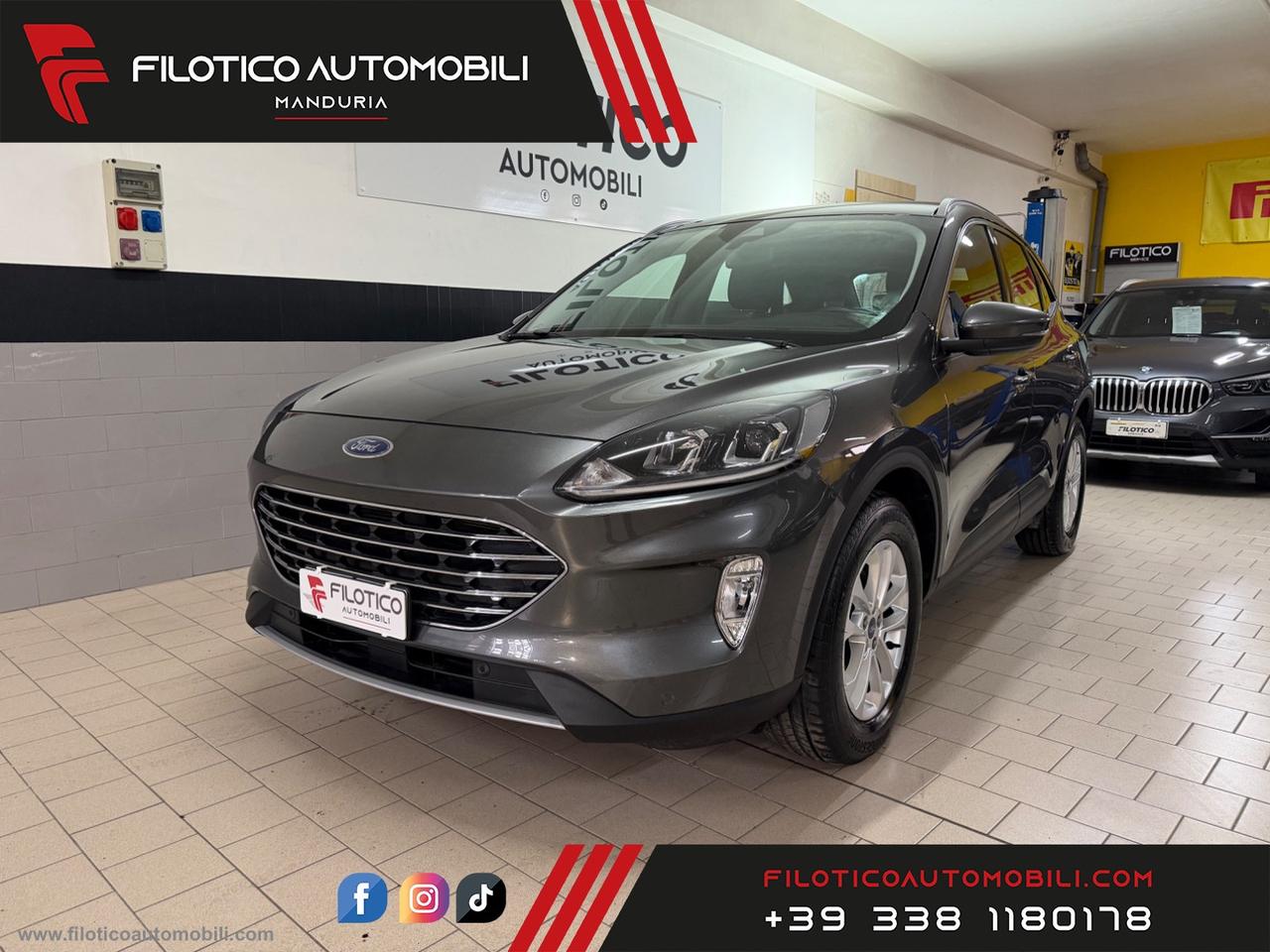 FORD Kuga 1.5 EcoBlue 120 CV aut. 2WD TITANIUM KM CERTIFICATI 38.209 - PARCHEGGIO AUTO FULL