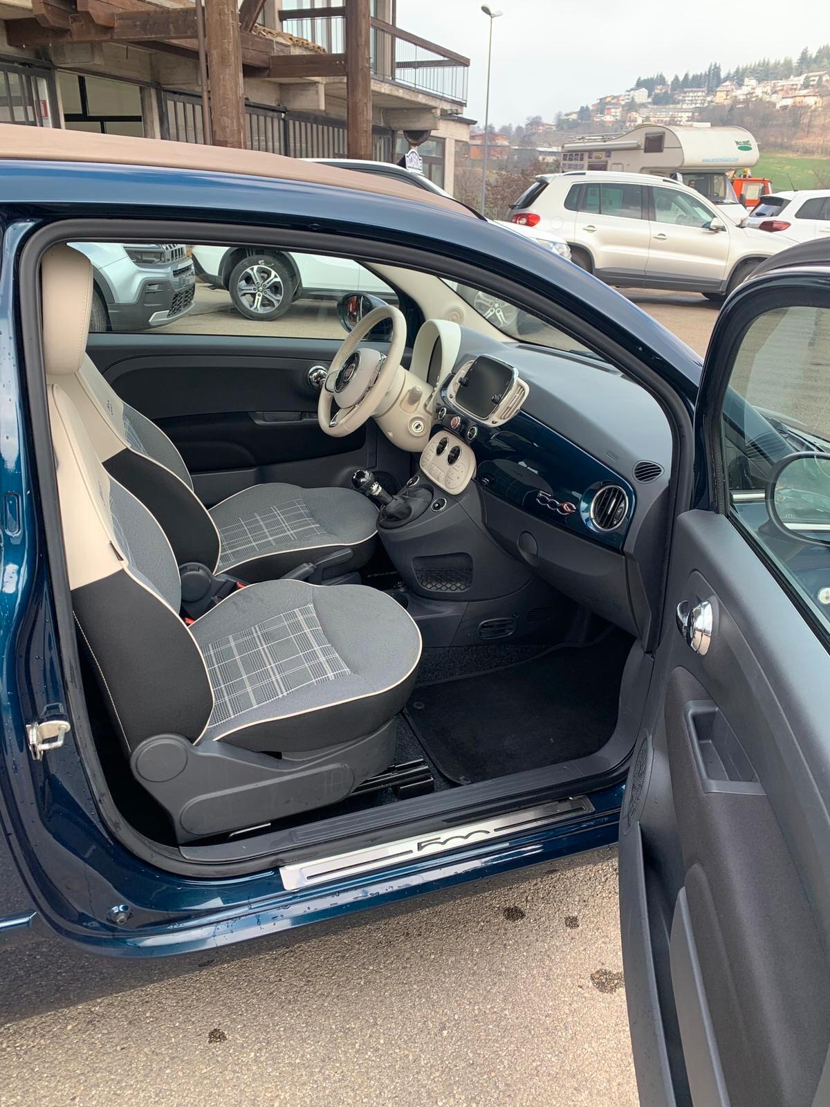 Fiat 500 cabrio full optional - benzina automatica 2013 80000 km -neo patentati unico proprietario