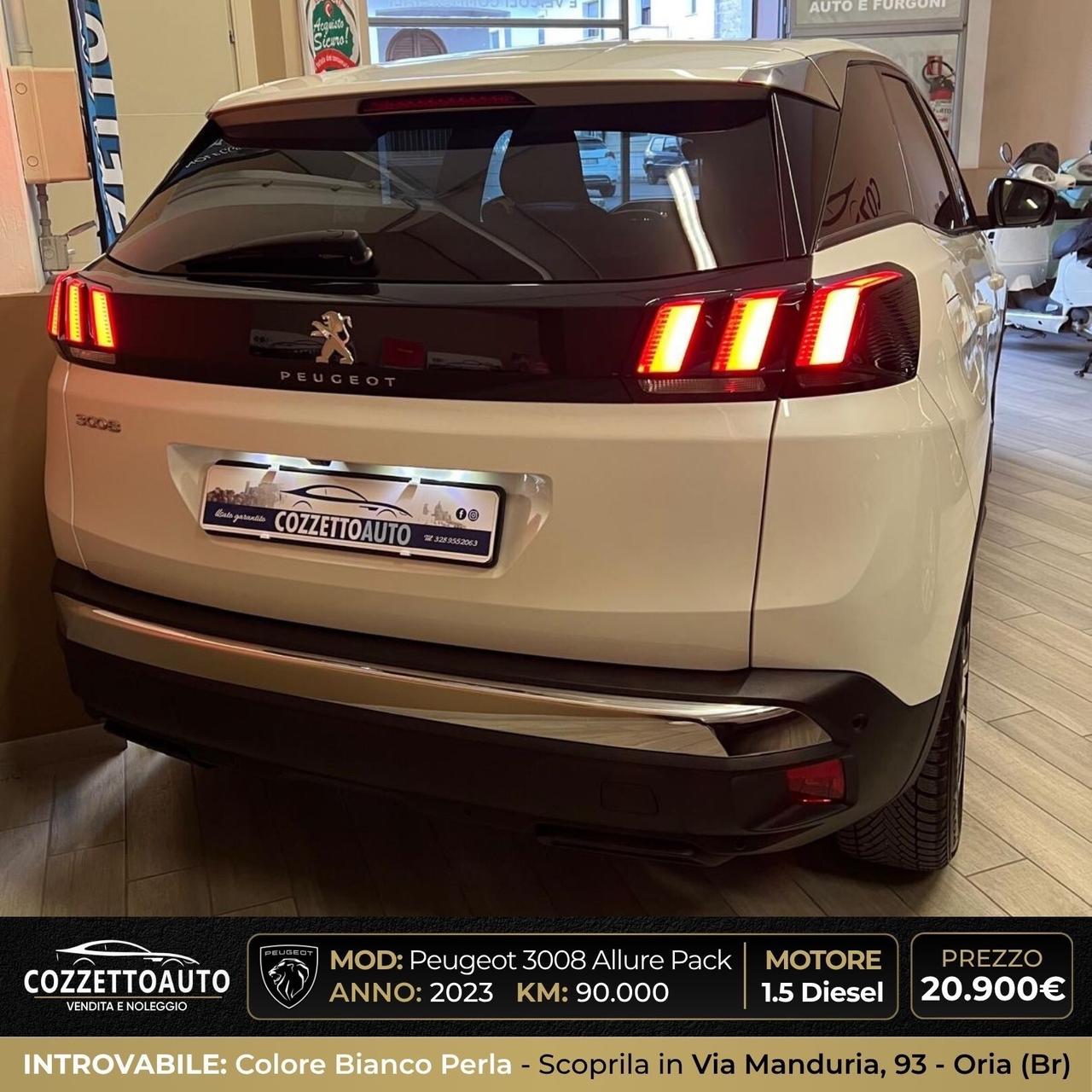 Peugeot 3008 Bianco Perla EAT8 Allure Pack