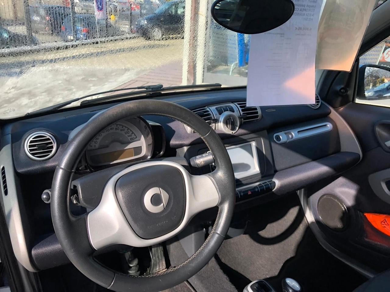 Smart ForTwo 1000 52 kW coupé passion GARANZIA EUROPEA CONFORMGEST 24 MESI RINNOVABILE FINO A 36 MESI!!!