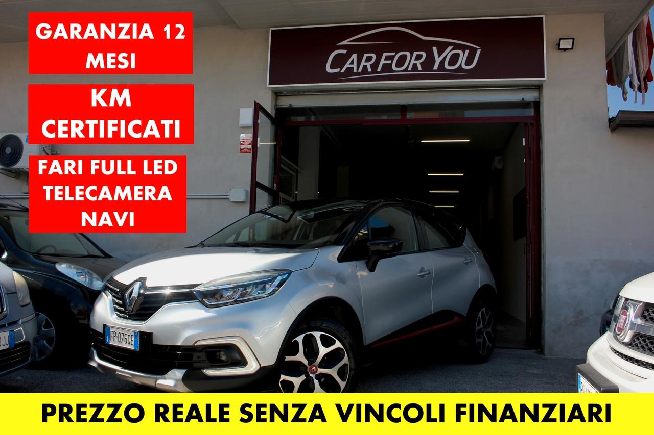 Renault Captur *PREZZO REALE* 0.9 tce 90cv INTENS KM CERTIFICATI GARANZIA 12 MESI FULL LED-TELECAMERA-SENSORI ANT E POST-NAVI