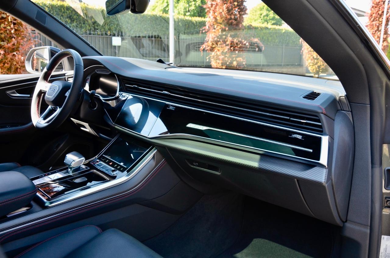 AUDI SQ8 4.0 TFSI QUATTRO 507cv TIPTRONIC, GAR, AUDI 12/27, SERVICE AUDI, UNICOPROPRIETARIO, EURO 6E, TETTO, MATRIX, BANG&OLUFSEN, SOFT CLOSE, SOSPENSIONI ADATTIVE, INSERTI CARBONIO, 23", PERMUTE