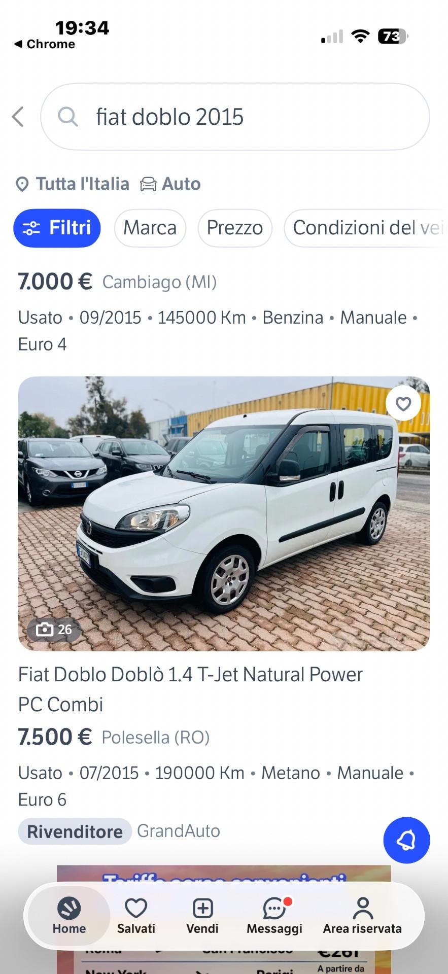 Fiat Doblo Doblò 1.4 T-Jet 16V Natural Power Lounge