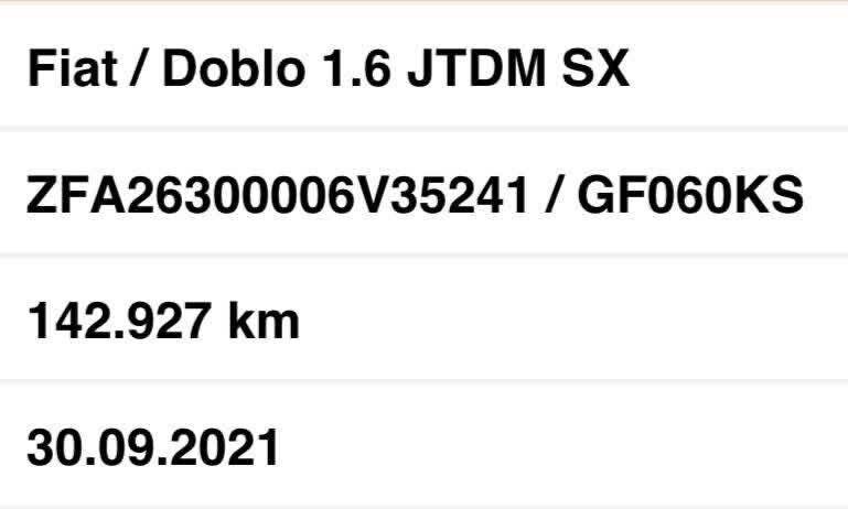 Fiat Doblò 1.6 MJT 5 POSTI AUTOCARRO