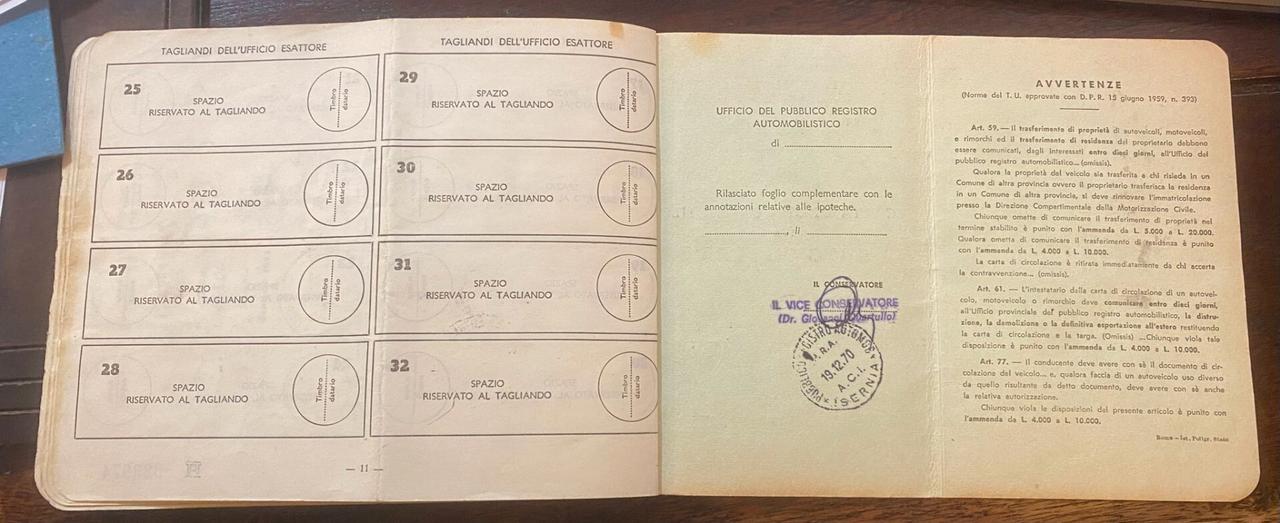 FIAT 500 F (1970) - BLU TURCHESE - CON TARGHE E LIBRETTO ORIGINALI