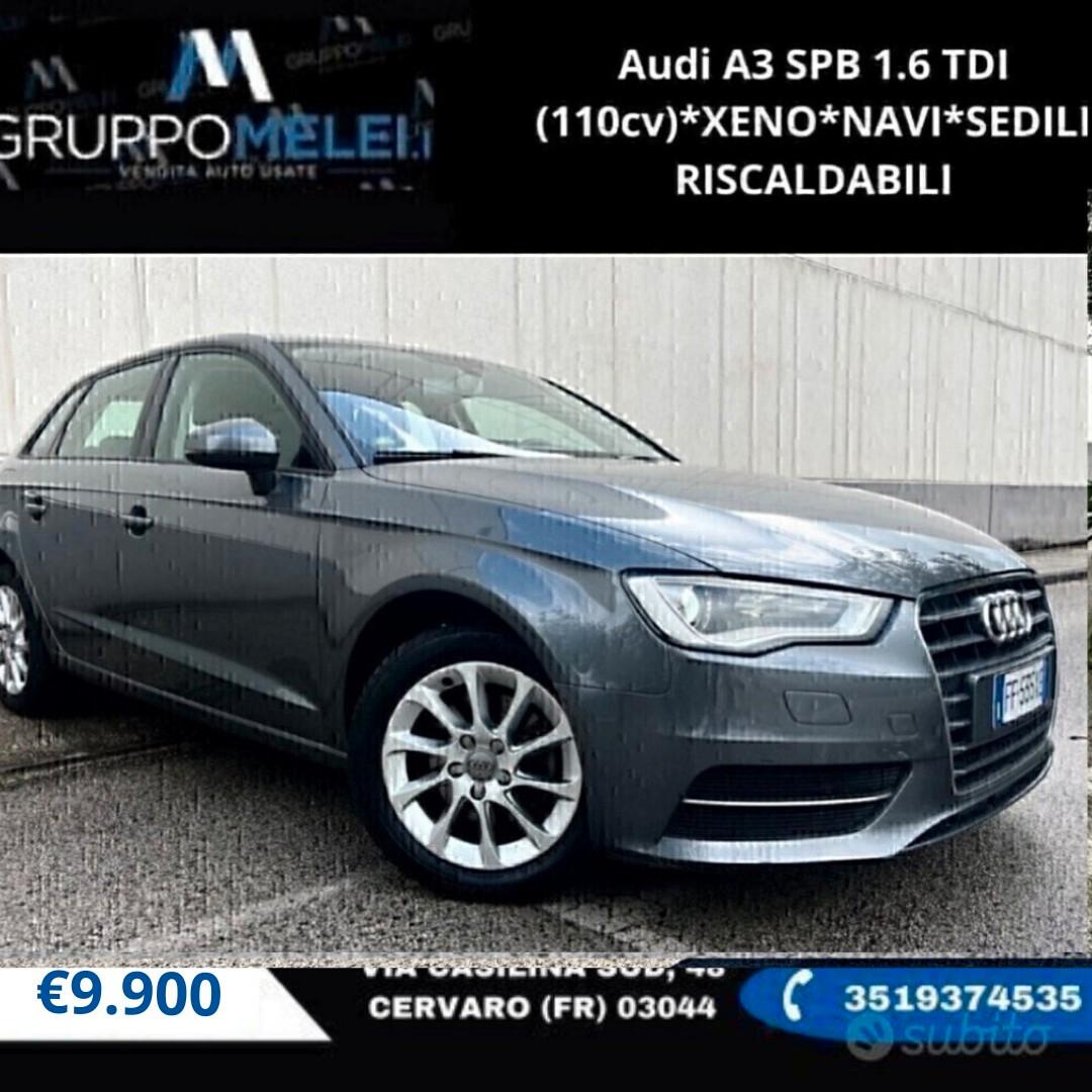 Audi A3 SPB 1.6 TDI (110cv)*XENO*NAVI*SEDILI RISCALDABILI