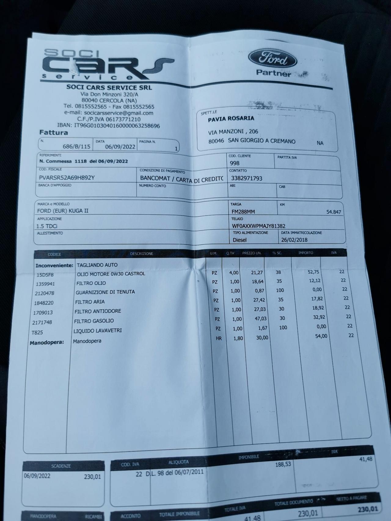 Ford Kuga 1.5 TDCI 120cv S&S 2WD Titanium