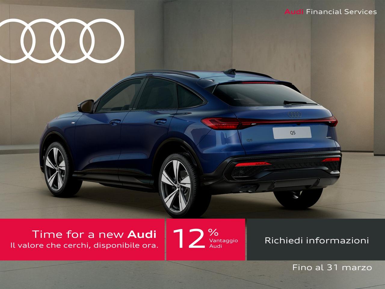 Audi Q5 sportback 2.0 tdi mhev+ s line edition quattro 204cv s-tronic