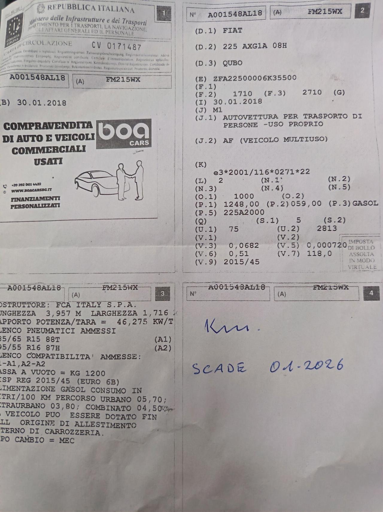 Fiat Qubo 1.3 MJT 80 CV Lounge