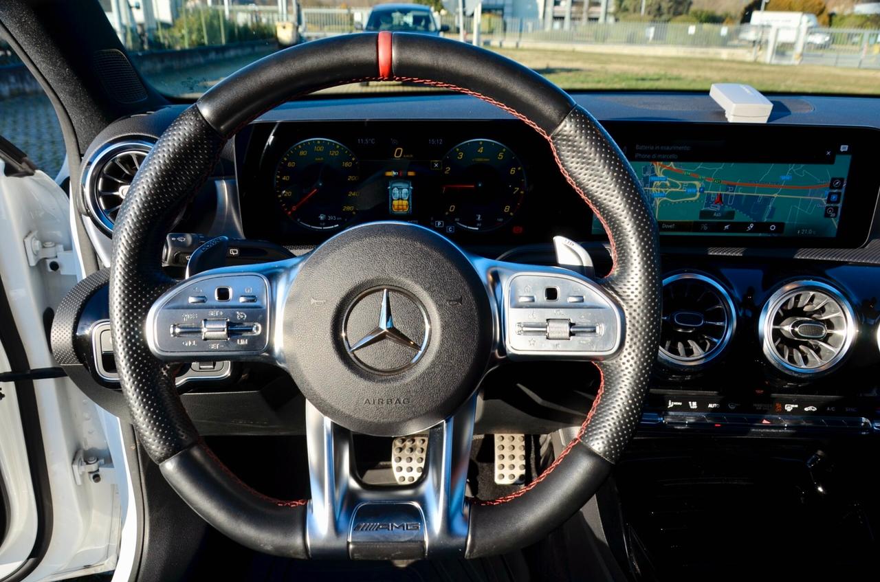 MERCEDES-BENZ A 35 AMG 4MATIC 306cv AUTO, UNICOPROPRIETARIO, SERVICE MERCEDES, TETTO, HI-FI BURMESTER, RETRO 360°, LUCI MULTICOLORE, 19", PERMUTE
