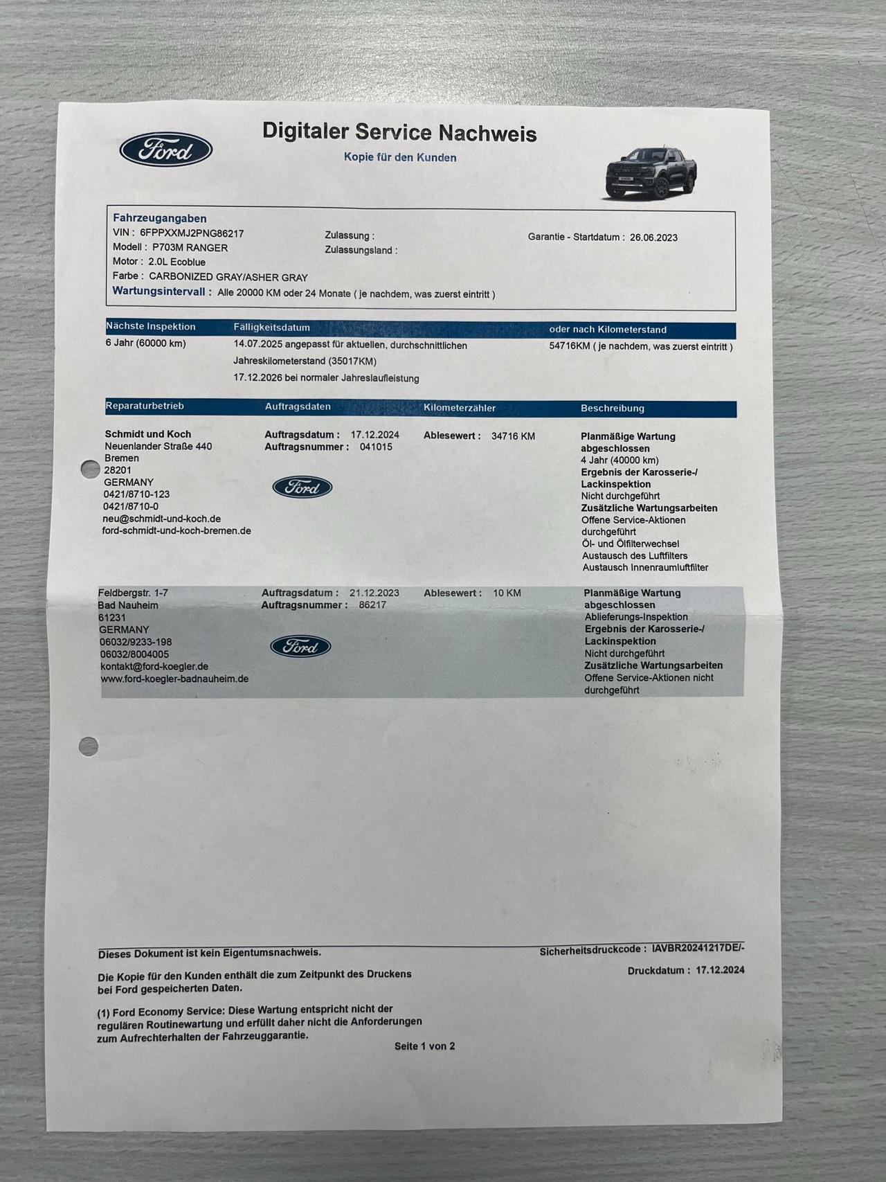 Ford Ranger Doppia Cabina Ranger 2.0 TDCi ECOBLUE 205cv WILDTRAK 4WD