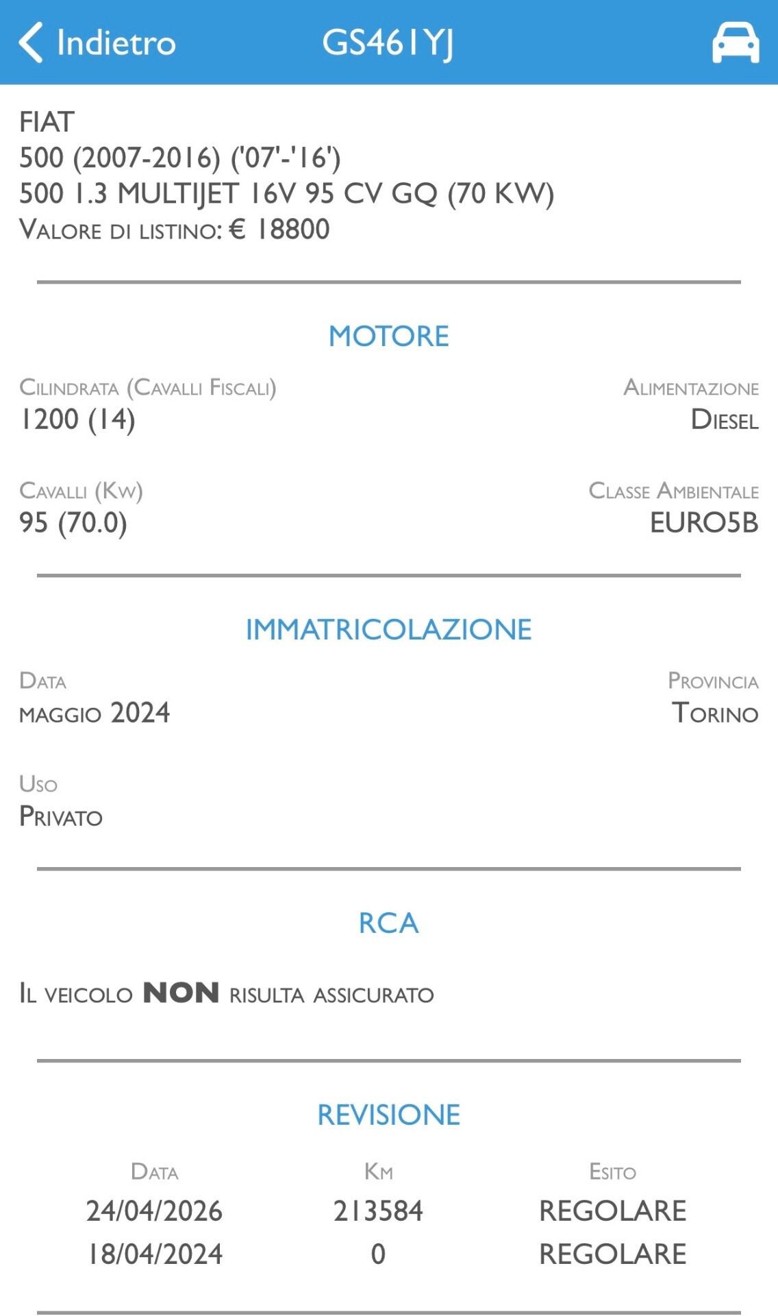 Fiat 500 1.3 Mjt 95 CV Lounge - Tetto Panoramico