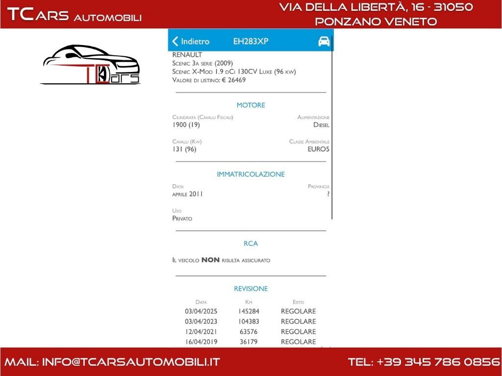 RENAULT SCENIC 1.9 DIESEL - GARANZIA 3 ANNI TOP