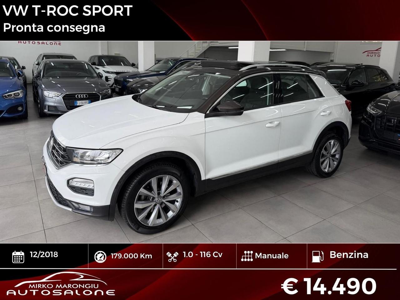 VW T-roc 1.0 116 SPORT TETTO APRIBILE FINANZIABILE