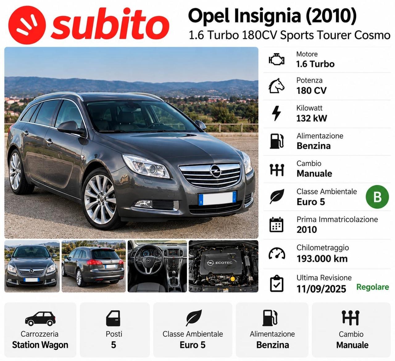 Opel Insignia 1.6 Turbo 180CV Sports Tourer Cosmo