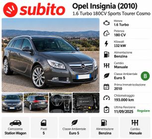 Opel Insignia 1.6 Turbo 180CV Sports Tourer Cosmo