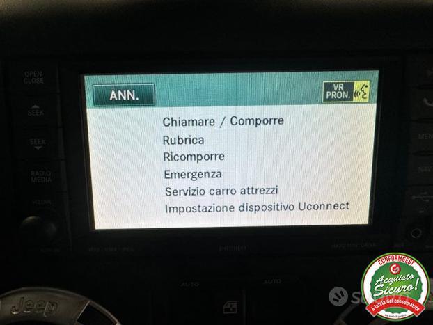 JEEP Wrangler 2.8 CRD DPF Sahara Navi Dvd Taglia