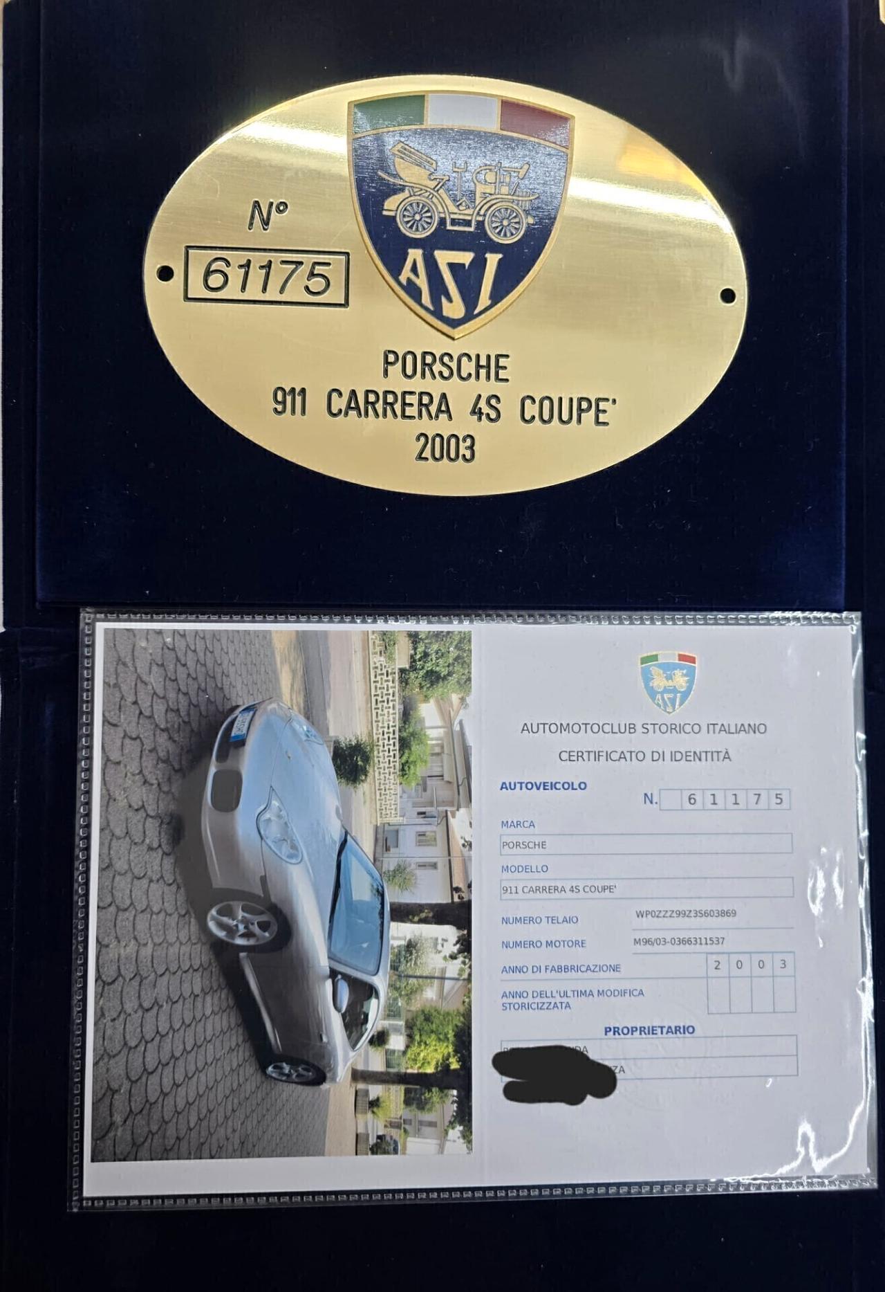 PORSCHE 911 996 CARRERA 4S TIP-TARGA ORO