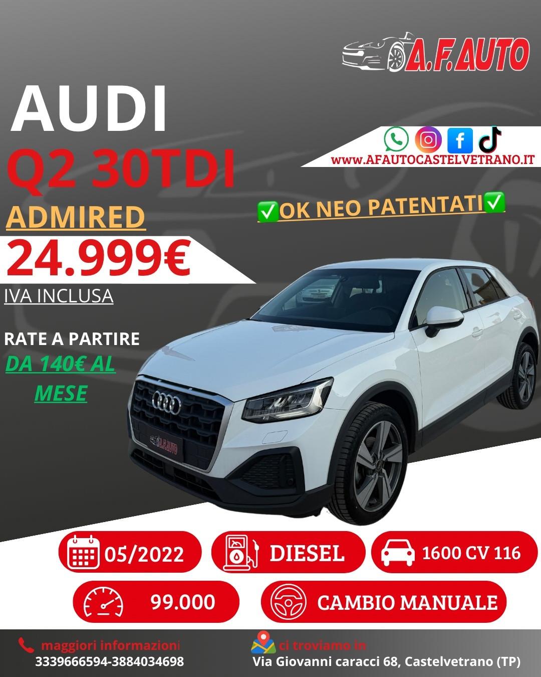 Audi Q2 30 TDI Admired