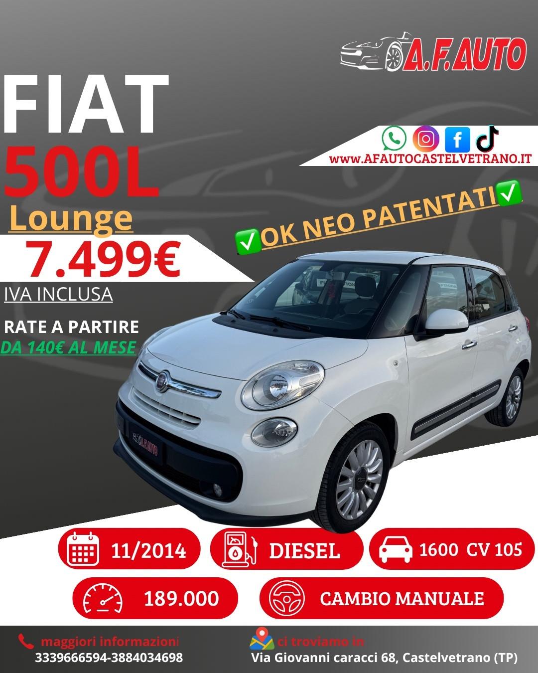 Fiat 500L 1.6 Multijet 105 CV Lounge