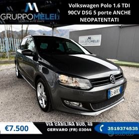 VW Polo 1.6 TDI 90CV AUTOMATICA DSG ANCHE NEOPATENTATI