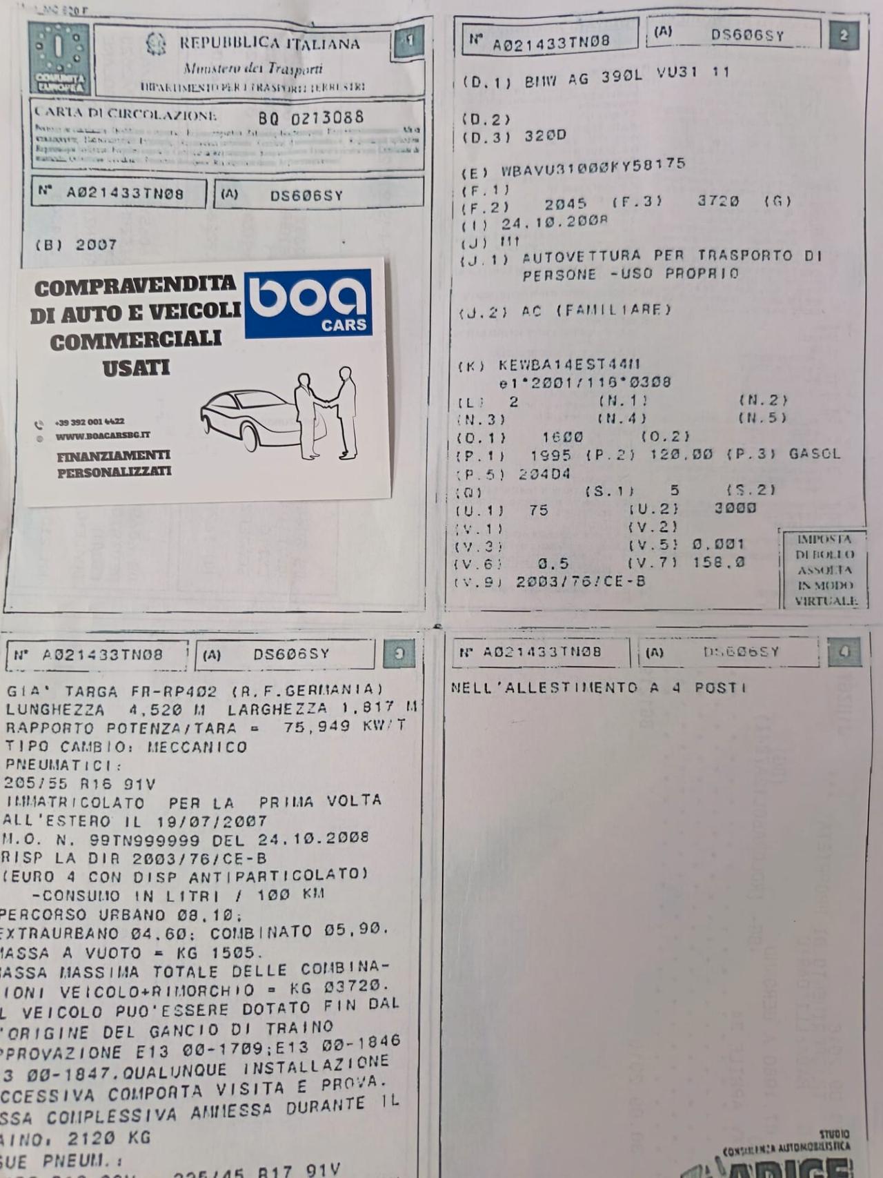 Bmw 320 320d cat Touring MSport// EXPORT