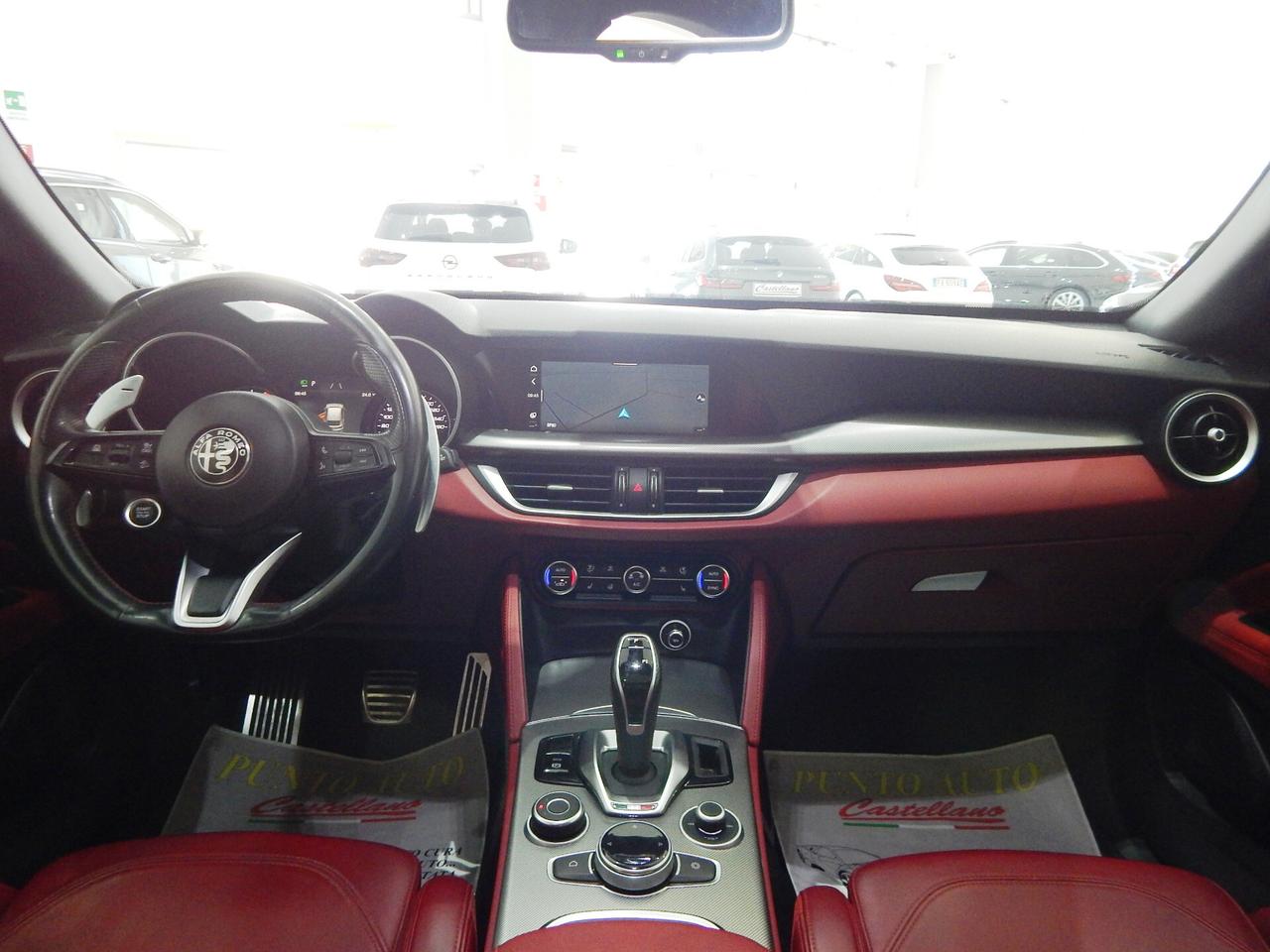 Alfa Romeo Stelvio 2.2 t Veloce Q4 210cv TETTO-NAVI-PELLE ROSSA-PARK