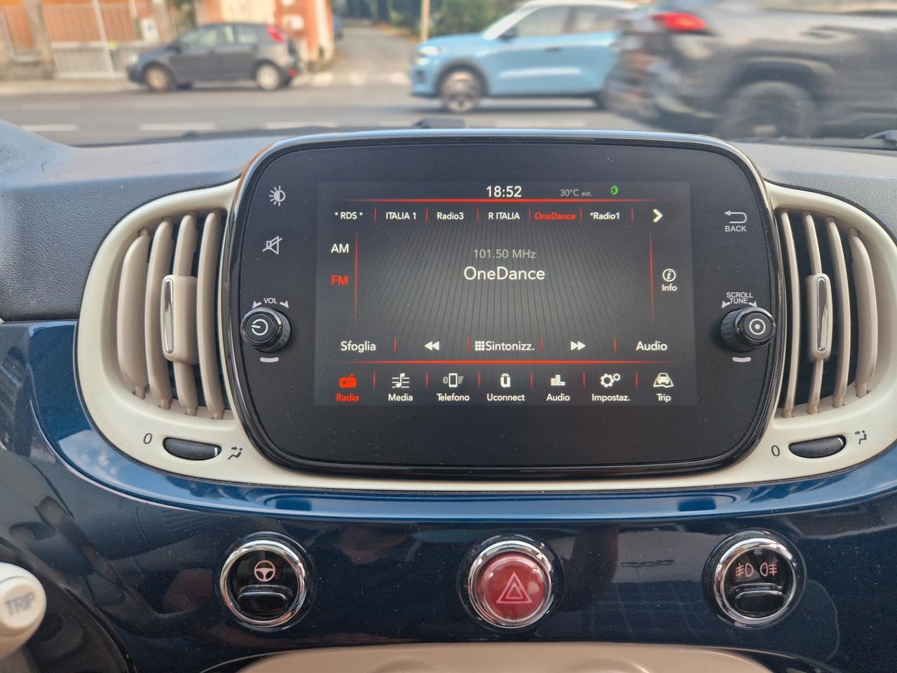 Fiat 500 1.2 70CV "46.400 km" Carplay, Sensori, Fendinebbia