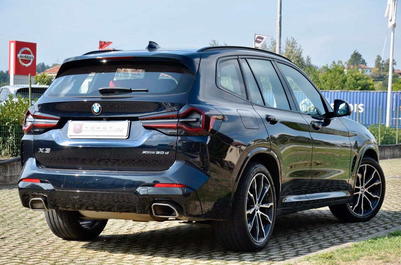 BMW X3 XDRIVE30d MHEV MILD HYBRID 48V MSPORT 249cv AUTO, GARANZIA BMW 3/2027, PACK SERVICE, UFF ITALIANA, EURO 6D, TETTO, FULL LED, RETROCAMERA, PERMUTE