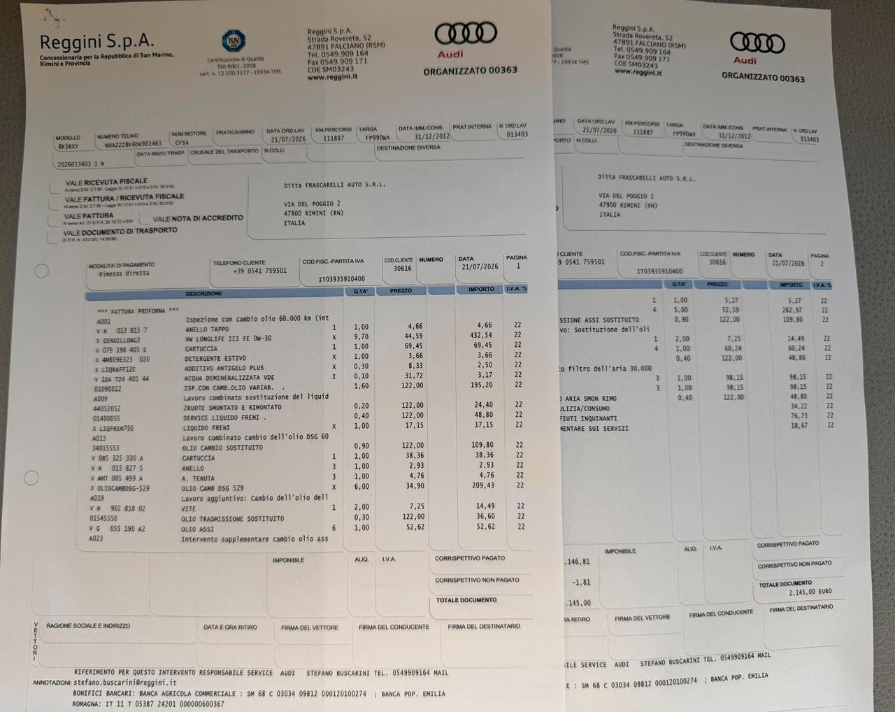 Audi RS 4 Avant 4.2 V8 FSI quattro S tronic /SEDILI A GUSCIO/