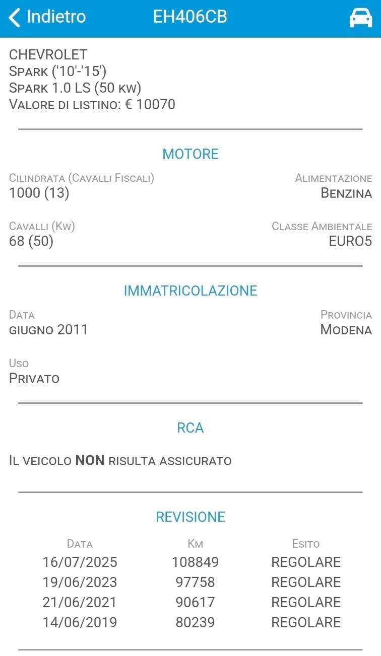 Chevrolet Spark 1.0 LS