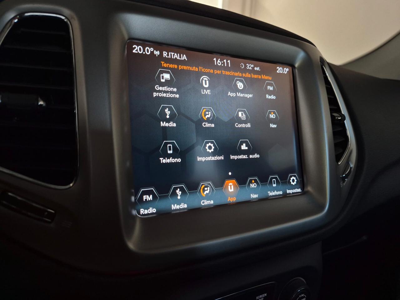 Jeep Compass 2.0 MTJ LONGITUDE 4WD 140 CV AUTOMATICA LED RETROCAM. CRUISE CONTROL CARPLAY CLIMA AUTO.
