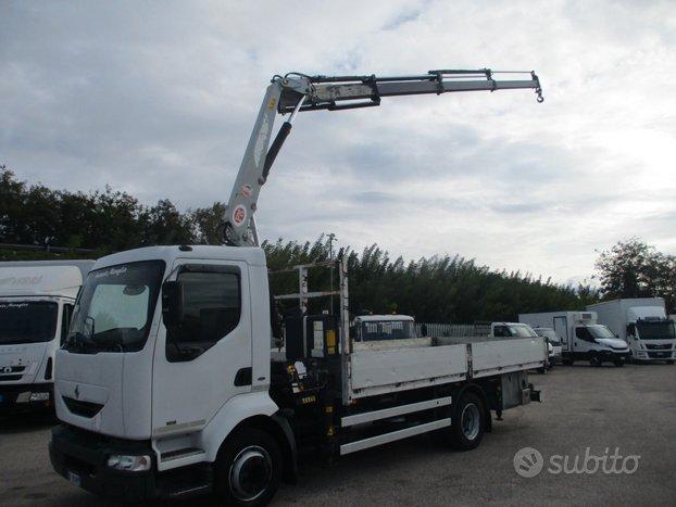 Renault MIDLUM 120/21 GRU PM 8523 4 PIEDI CASSONE