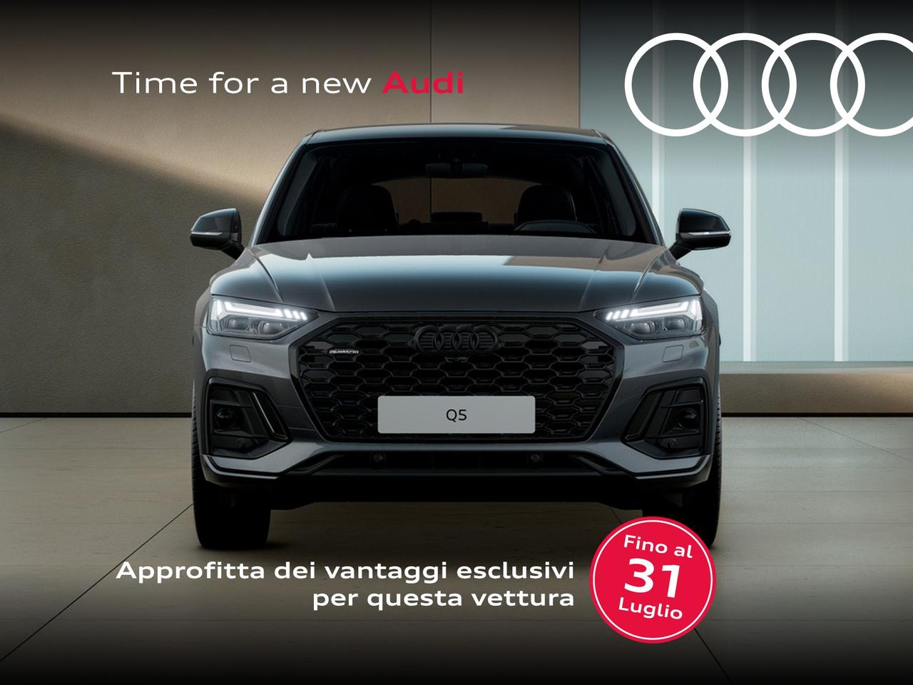 Audi Q5 sportback 40 2.0 tdi mhev 12v identity black quattro s-tronic