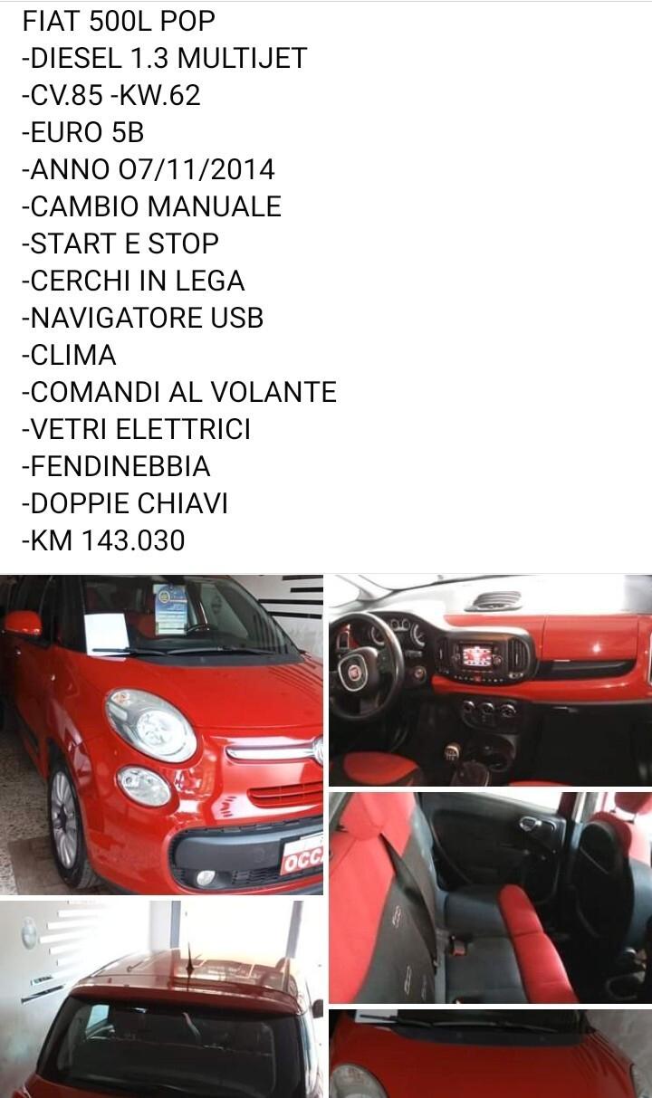 Fiat 500L 1.3 Multijet 85 CV Pop