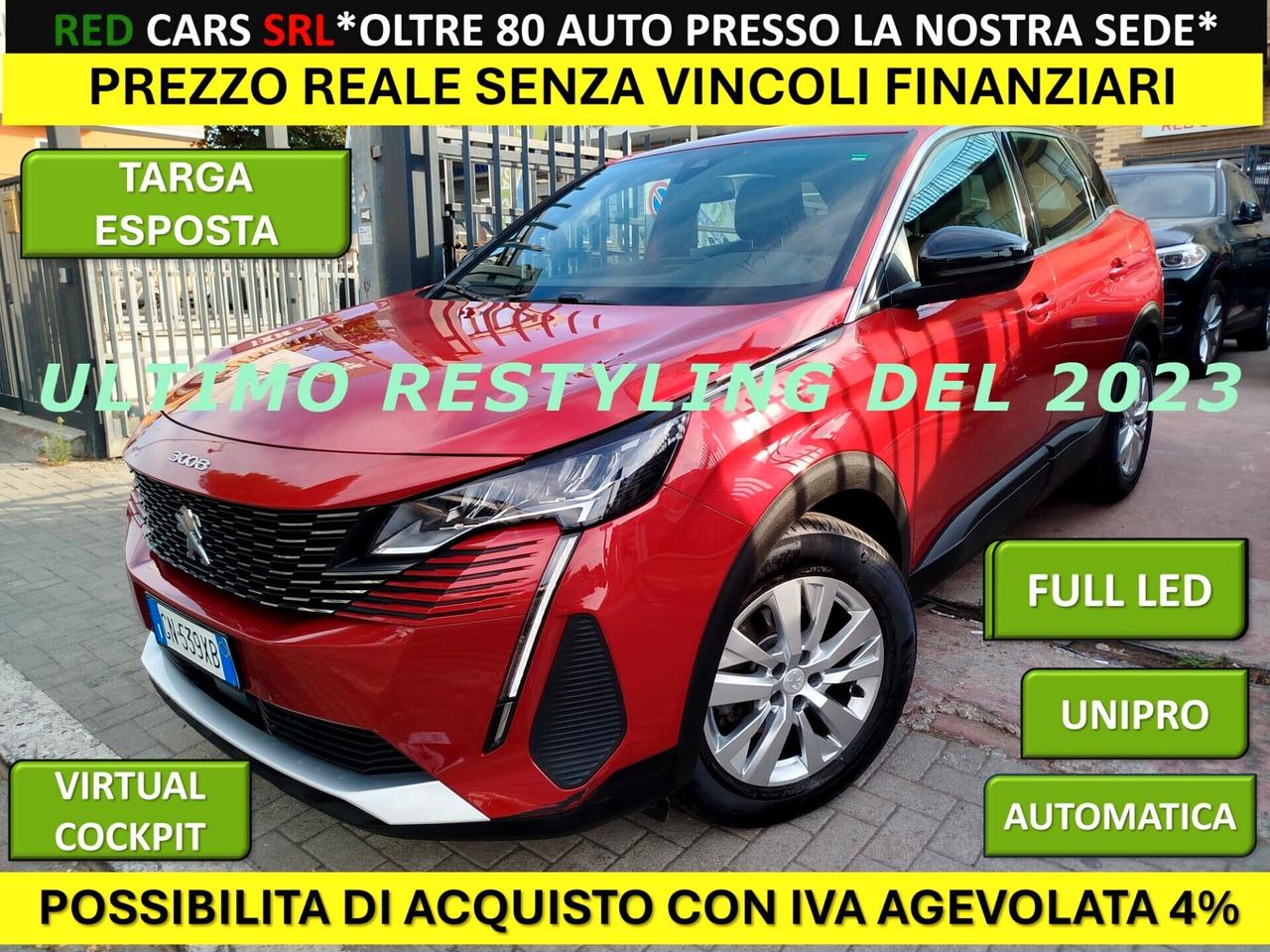 PEUGEOT 3008 1.5 HDI EAT8 ULTIMO RESTYLING UNIPRO' * PREZZO VERO*