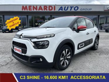 Citroën C3 PureTech 83 S&S Shine CERCHI LEGA+VETRI SCURI