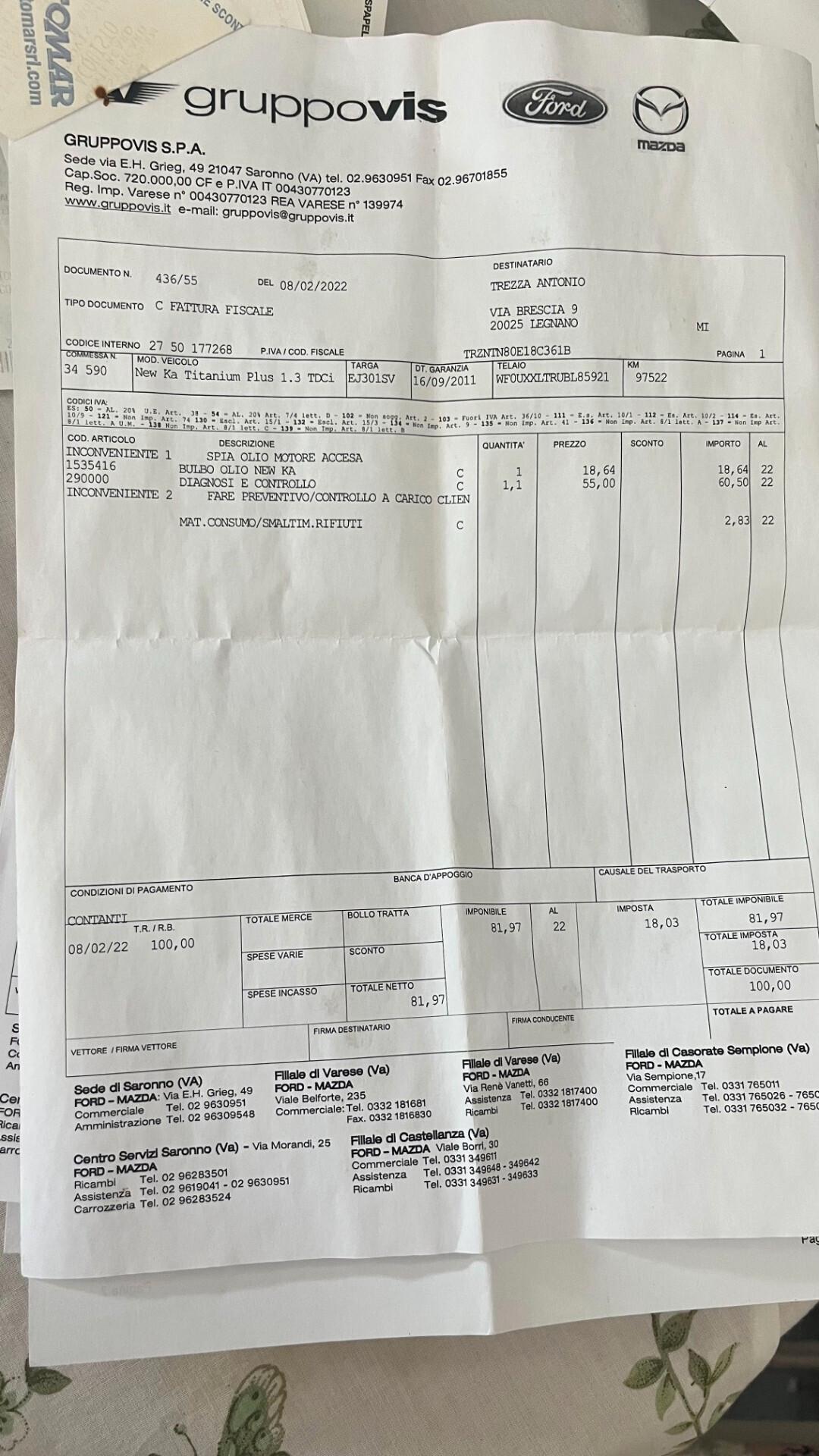 Ford Ka Ka+ 1.3 TDCi 75CV cDPF NEOPATENTI