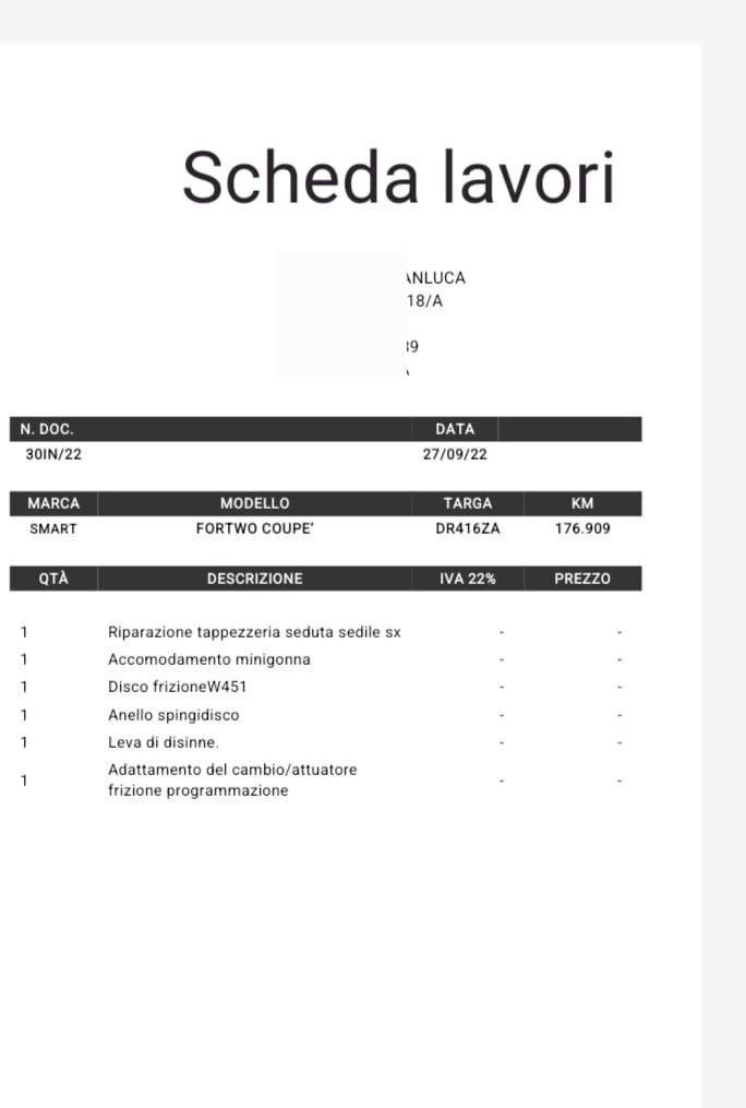 Smart ForTwo Fortwo1.0 mhd Passion 71cv, adatta a neop.