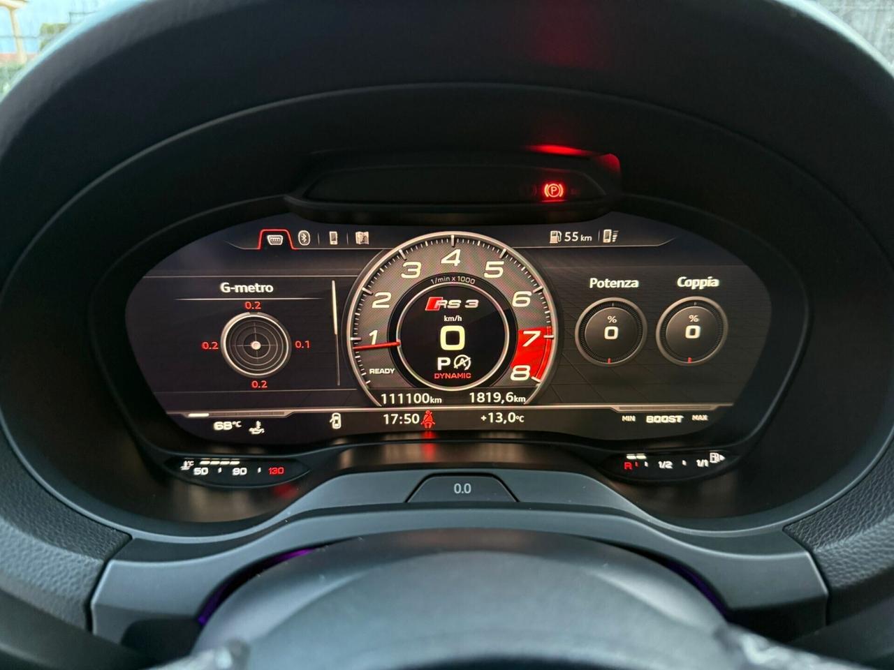 Audi RS3 SPB 2.5Tfsi 400Cv Quattro S-Tronic Total Black Tetto Virtual