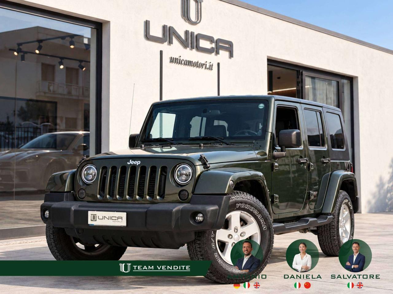 Jeep Wrangler Unlimited 2.8 177 CV CRD SAHARA MANUALE FULL LED CAMERA MANIACALE